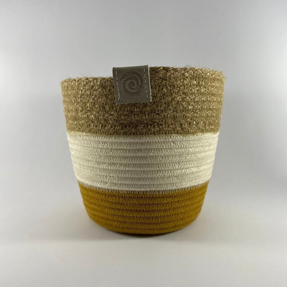 Planter: Mustard | Ivory | Jute