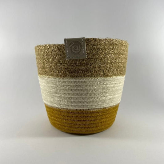 Planter: Mustard | Ivory | Jute