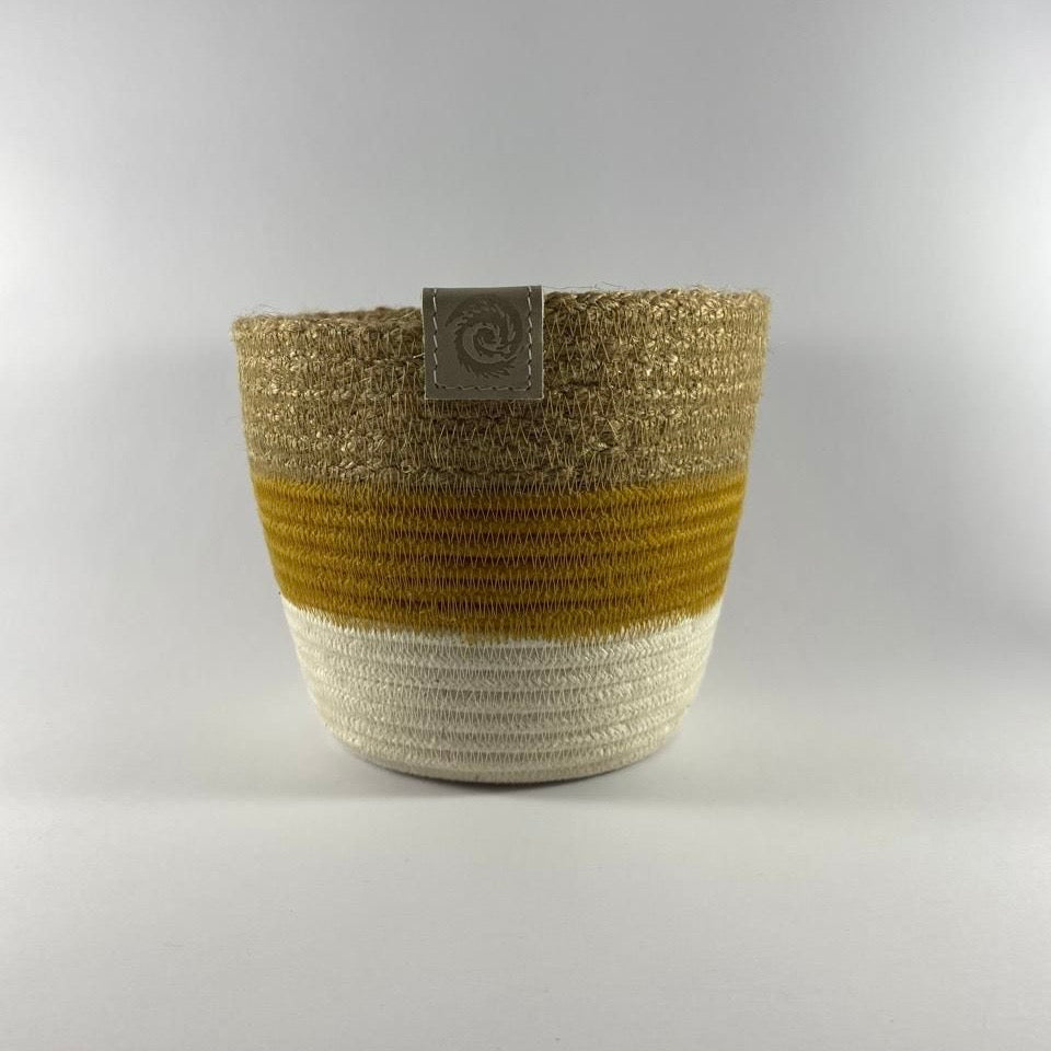 Planter: Mustard | Ivory | Jute